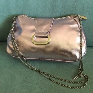 Made in Italy Genuine Leather purple mini purse.